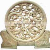 China Supplier Decoration Stone Carving Chinese Dragon Marble Relief Sculpture