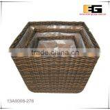 PE/Plastic Rattan Square With Liner Flower Planter thumbnail-2