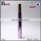 Cosmetics Hot Products Light Purple UV Tube Glass Roll Bottle Essential Oil Perfuem Roll on Bottle With Metal Ball Cost Price thumbnail-2
