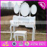 2017 New Design Youth White Folding Wooden Dressing Table W08H076 thumbnail-2