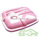 China Made Food Grade Silicone Big Size Plastic PP Food Comtainer 3 Layer Airtight Lunch Box for Kids thumbnail-3