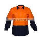 Long Sleeve High Vis Reflective Cotton Shirts for Work Mens Shirts thumbnail-5
