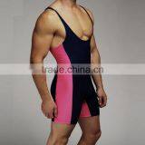 China Factory Cheap Sublimated Custom Wrestling Singlets thumbnail-1