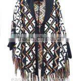 Sweater Coat Loose Poncho Middle Age Women Sweater With Fashion Design thumbnail-1