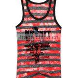 2017 Personalized Your Own Brand Logo Design 95% Cotton 5% Spandex Sport Gym Fitness Tank Top Dry Fit Stringer Vest Men thumbnail-4