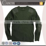 wholesale custom washable cotton fashion men sweater with crew neck