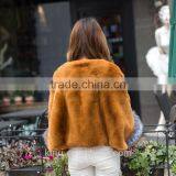 2016 New Winter Fashion Real Rex Rabbit Fur Coat Genuine Rabbit Fur Jacket Women Natural Fur Pullover thumbnail-5