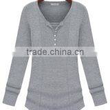 Oem Latest Casual Dresses for Women,custom Ladies Long Sleeve T-shirts thumbnail-3