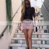 5549 Runwaylover Corduroy Sexy Pink Skirt thumbnail-3