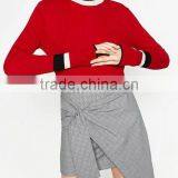 EY0854S Custom Long Sleeve V-Neck Stripe Knitted Pullover Sweater thumbnail-1