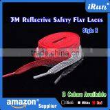 2016 Two-Sided 3M Reflective Shoelaces - NO MOQ - Adult Shoelaces With Reflective - Flat Feature - Amazon Hot Selling thumbnail-1