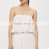 2017 Newest Fashion Embroidered Sling Ladies Jumpsuit With Ruffles thumbnail-2