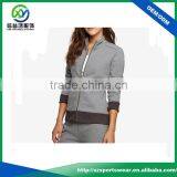 Grey Color Polyester Fabric Womens Outdoor Sports Wear Bomber Jacket Windbreaker Jacket thumbnail-3