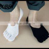 Pure Cotton Invisible Fingers Socks Male Cotton Toe Sock