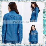 2015 Ltaest Stylish High Quality Petite Keeper Embroidered Shirt For Ladies Wear thumbnail-3