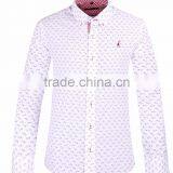 2017 Latest Men's Long Sleeve Button-down Collar Slim Fit Shirt With Contrast Collar and Cuff thumbnail-2