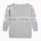 2017 Custom Girls' Knit With Beads Design Sweater Top thumbnail-3