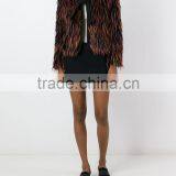 Shandao OEM Fine Quality Long Sleeve Fashional Polyester Denmark Mink Fur Coat thumbnail-2