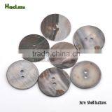 30mm 1.2inch Big Natural Shell Buttons 2-hole Grey Mother of Pearl Buttons Decoration SHELL-003 thumbnail-1