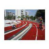 Red 9000 Dtex Artificial Sports Turf Grass, 25 mm Synthetic Grass Lawn For Running Track