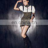 Military Uniform High Waist Dress-skirt With a Choker thumbnail-4