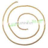 Gold Plated Metal Chain, size: 1x2mm, approx 100.7 meters in a Kg.