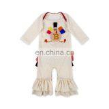 Baby Boutique Polka Dots Ruffle Turkey Baby Thanksgiving Romper Wholesale for Baby thumbnail-2