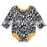 Newborn Baby Bodysuit Baby Girls Floral Outfit Clothes Infant Body Suits Girls Leopard Romper thumbnail-3
