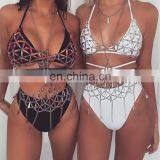 Women Diamond Sexy Bra Chain Female Splicing Jumpsuit Bikini Lingeries Beach Home Wear Costume thumbnail-3