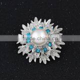 Wholsale Fashion Silver Gold Crystal Rhinestone Diamond Pearl Wedding Bouquet Airplane Brooch thumbnail-2