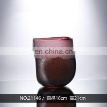 Nordic Home Decor Creative Luxury Red Cylinder Vase Flower Glass Set Wholesale thumbnail-2