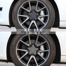 Car Wheel Center Hub Cover For Tesla Five Claw Emblem Sticker Car Accessories Hub Cover Kit Model 3 thumbnail-3