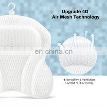 Wholesale 4D Butterfly Shape Air Mesh Bath Tub Pillow Anti Slip Spa Bathtub Bath Pillow thumbnail-4
