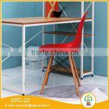 Plastic Back and Seat & Wood Leg Plastic Chair thumbnail-2