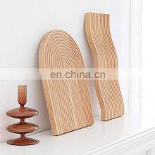 Hot Sale Nordic Arch Wood Serving Tray Bread Tray Wavy Cutting Board Wooden Decor Vietnam Supplier thumbnail-2