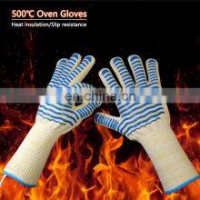 Long Silicone Protection Heat Resistant Insulation Hot Outdoor Barbecue Mitts Microwave BBQ Oven Gloves thumbnail-2