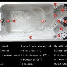 Luxury Acrylic Bathtubs Bathtubs & Whirlpools Swim Spas Outdoor Spa Swimming Pool Spa Tubs Large Hot Tub Swim Spa thumbnail-2
