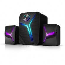 Laptop Pc Usb Power Audio Rgb Led Light Desktop Gaming Accessories Speaker Computer Portable Active 2.0 Stage Bluetooth Speaker thumbnail-3