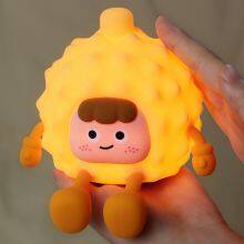 Hot Sale Fruit Durian LED Night Light Kids Baby Bedroom Party Birthday Novelty Gift Lamp Touch Light Silicone Night Light thumbnail-3