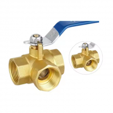 Brass Three Way Threaded Ball Valve NPT OEM Customizable High Pressure Water Pipe 3 Piece Brass Copper Ball Valve WOG thumbnail-6
