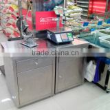 APEX supermarket inner storage stainless steel weighing table/cabinet