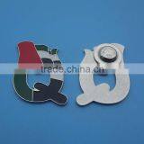 UAE Country Flag Letter Q Shape Magnet Lapel Pin Badge thumbnail-1