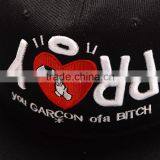 Cute Lovely Letter Embroidery 6 Panel Flat Brim Hiphop Hat Snapback Manufacturer thumbnail-4