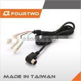 Made in Taiwan Cheap Price Customized Right Angle DC Plug With Wire Harness