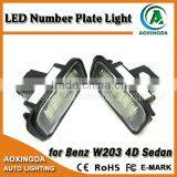 BENZ LED License Plate Light for W203 4D