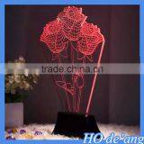 Hogift Hot Selling LED USB Table Lamp Creative 3d Rose-shaped Acrylic Battery Table Lamp MHo-230 thumbnail-3