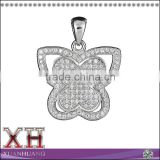 China Wholesale Sterling Silver Cubic Zirconia Butterfly Cut-out Pendant
