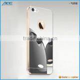 2015 Hot Selling High Quality Factory Price Front+Back Metallic Plating Color Tempered Glass Screen Protector for IPhone 5 5s