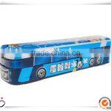 Small Bus Metal Tin Boxes, Tin Personalized Pencil Box,metal Tin Pencil Box With Wheels Manufacturer thumbnail-1