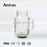 16oz Straw and Tin Lid Mason Jar With Handle thumbnail-1